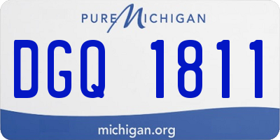 MI license plate DGQ1811