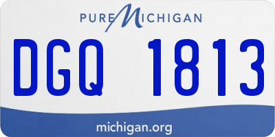 MI license plate DGQ1813