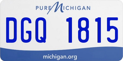 MI license plate DGQ1815