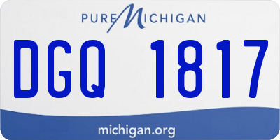 MI license plate DGQ1817