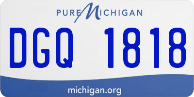 MI license plate DGQ1818