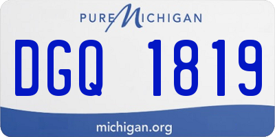 MI license plate DGQ1819