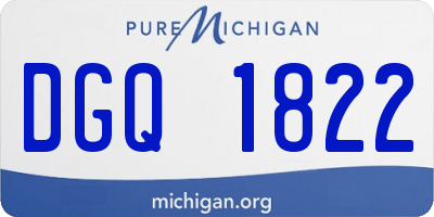 MI license plate DGQ1822