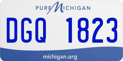 MI license plate DGQ1823