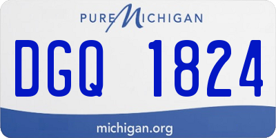 MI license plate DGQ1824