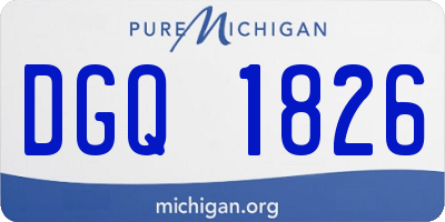 MI license plate DGQ1826