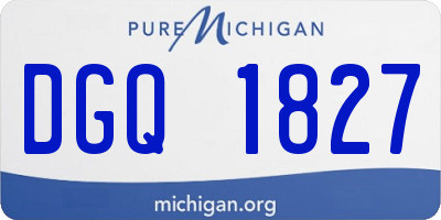 MI license plate DGQ1827