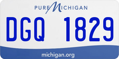 MI license plate DGQ1829