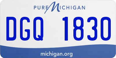 MI license plate DGQ1830