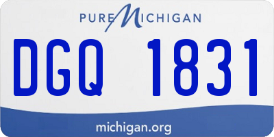 MI license plate DGQ1831
