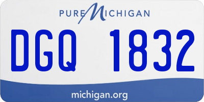 MI license plate DGQ1832