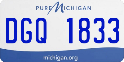 MI license plate DGQ1833
