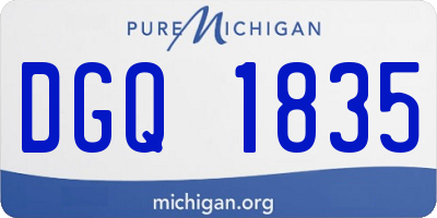MI license plate DGQ1835