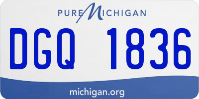 MI license plate DGQ1836