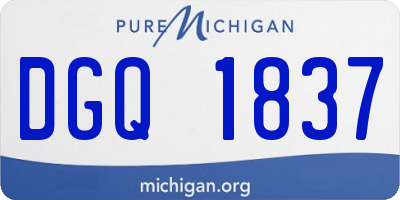 MI license plate DGQ1837