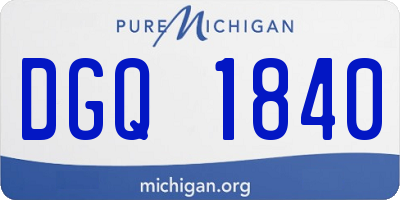 MI license plate DGQ1840