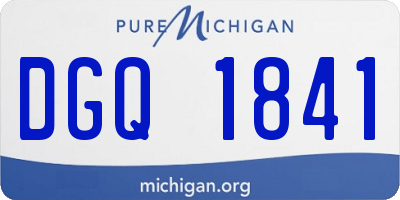 MI license plate DGQ1841