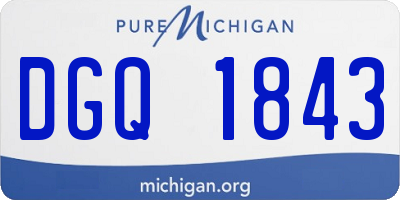 MI license plate DGQ1843