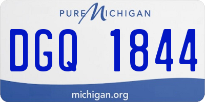MI license plate DGQ1844