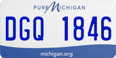 MI license plate DGQ1846