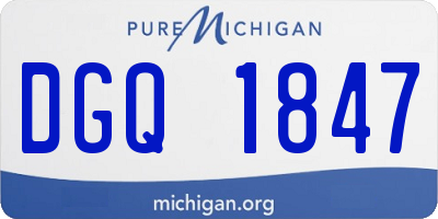 MI license plate DGQ1847