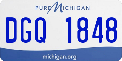 MI license plate DGQ1848
