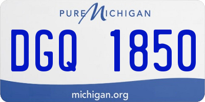 MI license plate DGQ1850