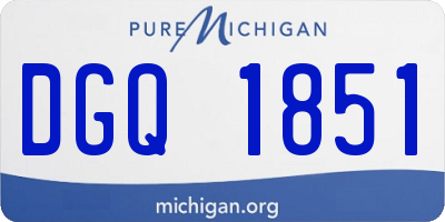 MI license plate DGQ1851