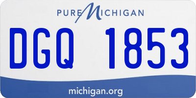 MI license plate DGQ1853