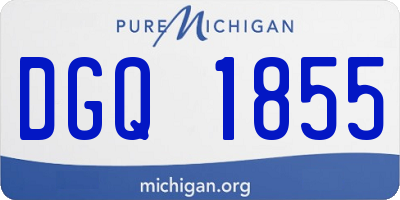MI license plate DGQ1855