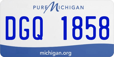MI license plate DGQ1858
