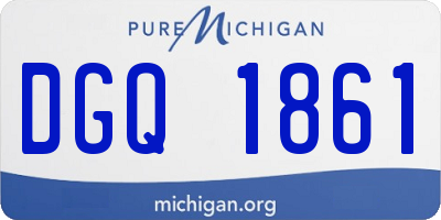 MI license plate DGQ1861