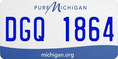 MI license plate DGQ1864