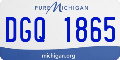 MI license plate DGQ1865