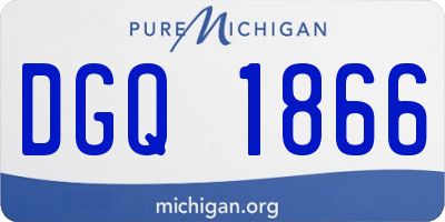MI license plate DGQ1866