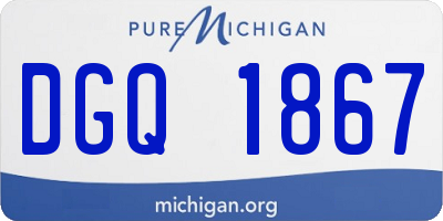 MI license plate DGQ1867