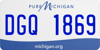 MI license plate DGQ1869