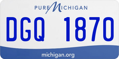 MI license plate DGQ1870