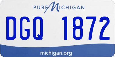 MI license plate DGQ1872