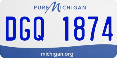 MI license plate DGQ1874
