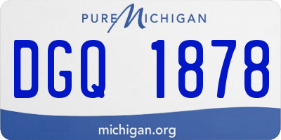 MI license plate DGQ1878