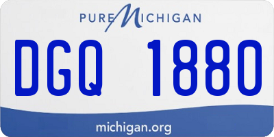 MI license plate DGQ1880