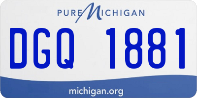 MI license plate DGQ1881