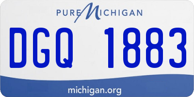 MI license plate DGQ1883