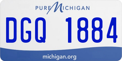 MI license plate DGQ1884