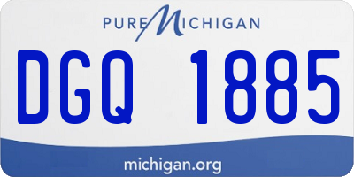 MI license plate DGQ1885