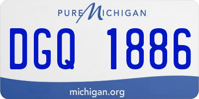 MI license plate DGQ1886