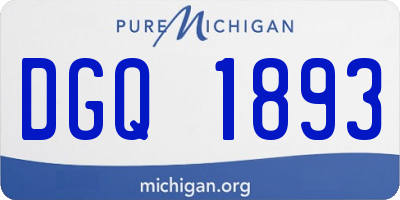 MI license plate DGQ1893