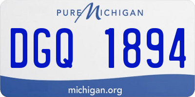 MI license plate DGQ1894