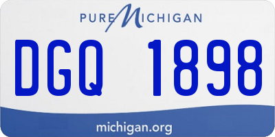 MI license plate DGQ1898